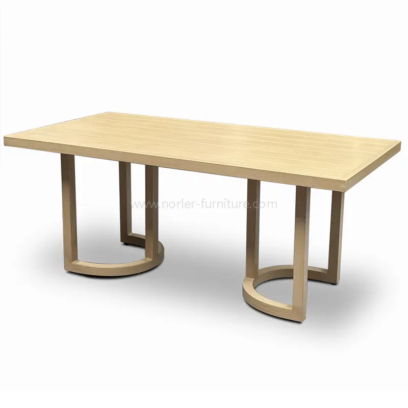 Outdoor Aluminum Frame Dining Table And Chair