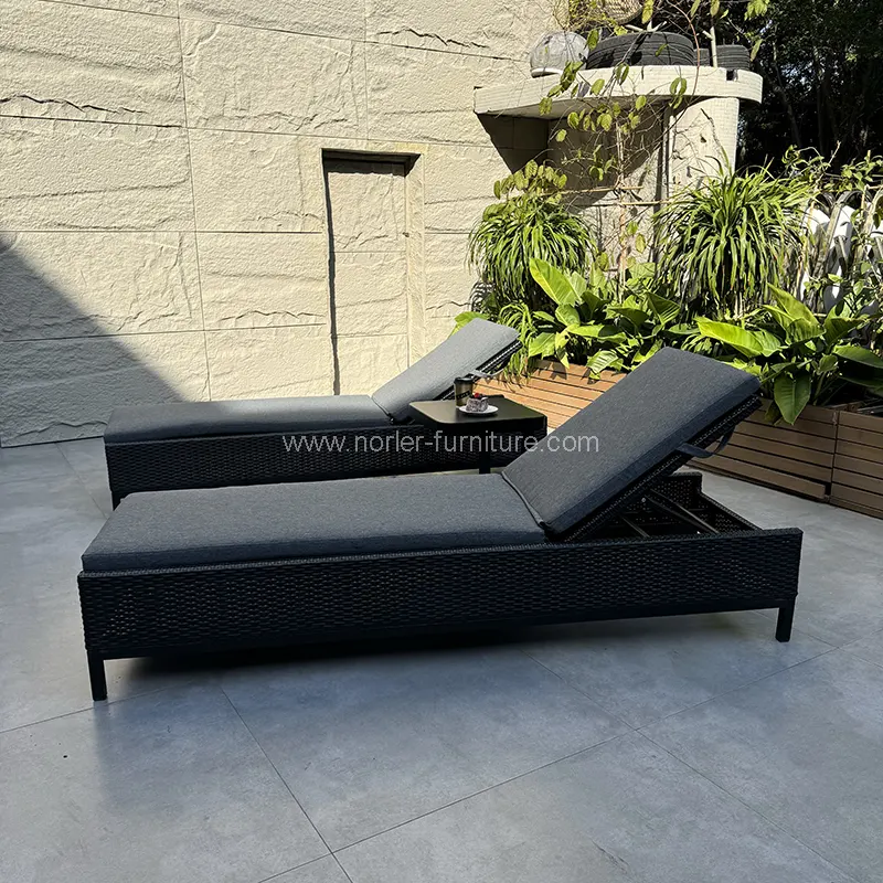 Nejnovější špičkové ručně tkané ratanové slunce Lounger