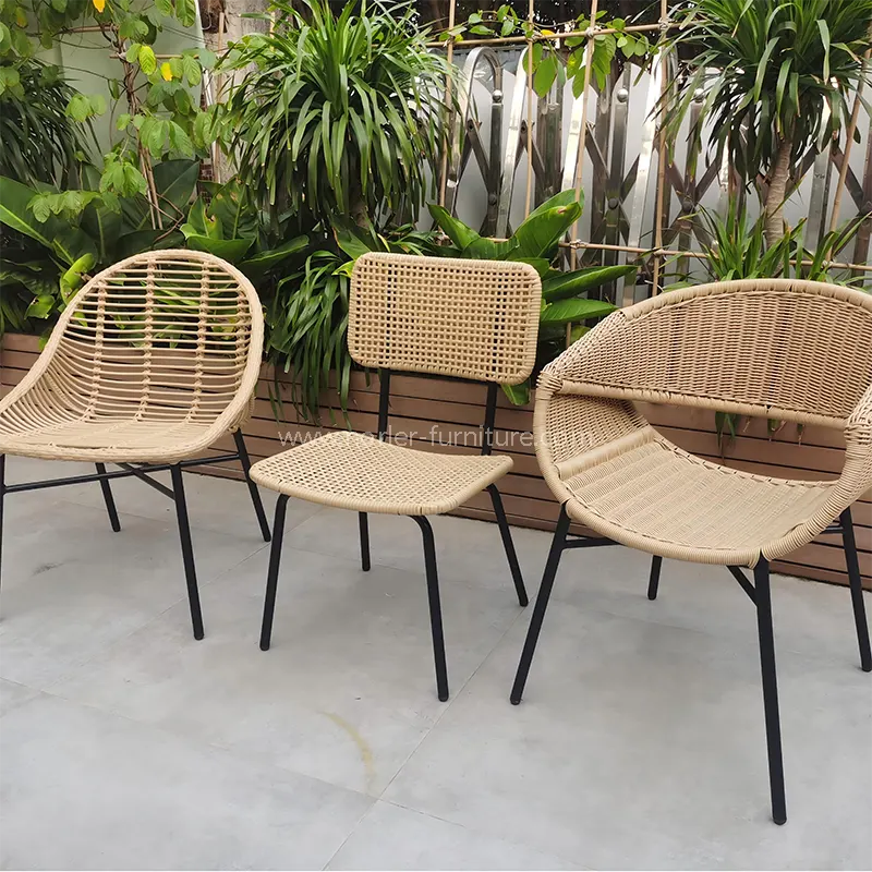 Luxusní venkovní hliníkový rám Rattan Balcony Chair