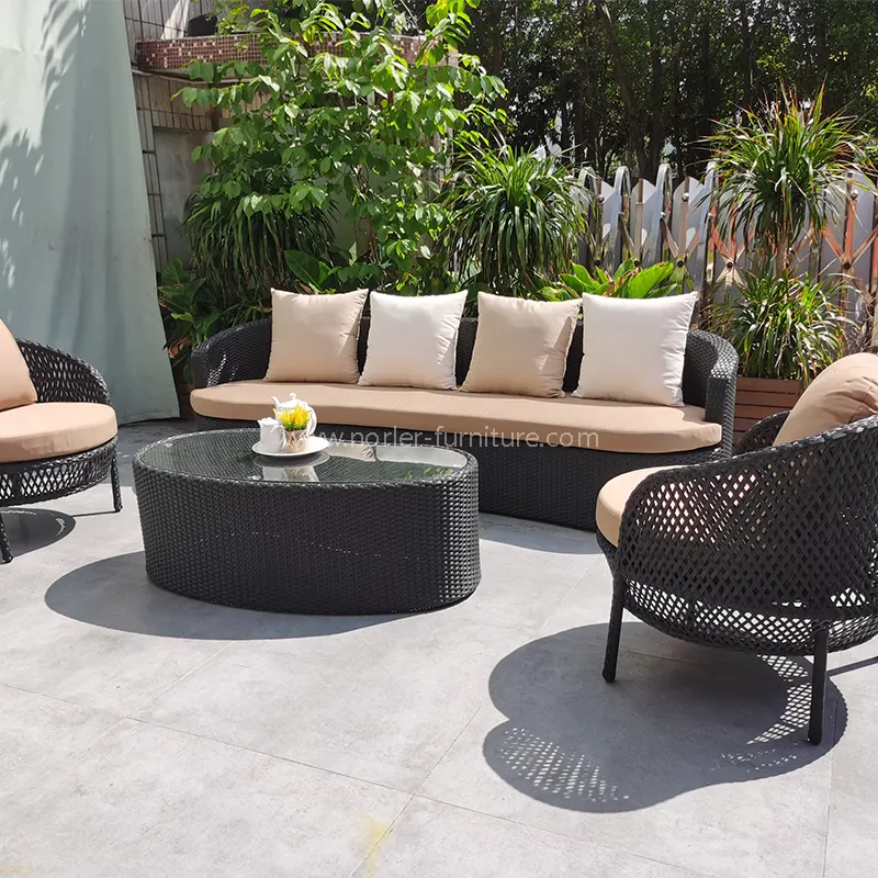 Moderní PE Rattan Courtyard Balcony Outdoor Sofa