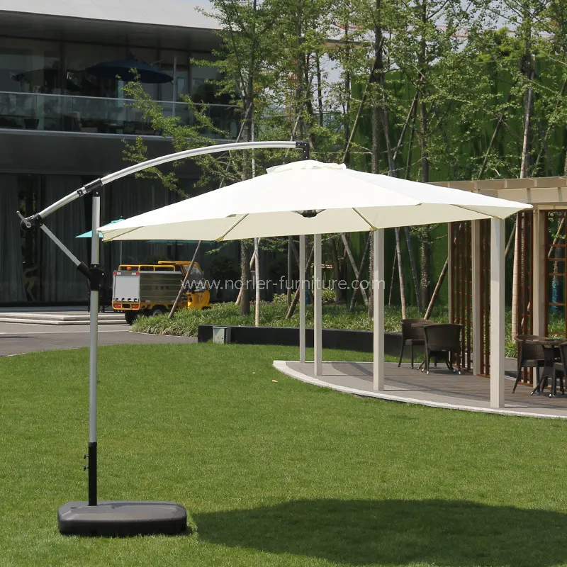 Outdoor All-Aliminium kartáčoval banán parasol